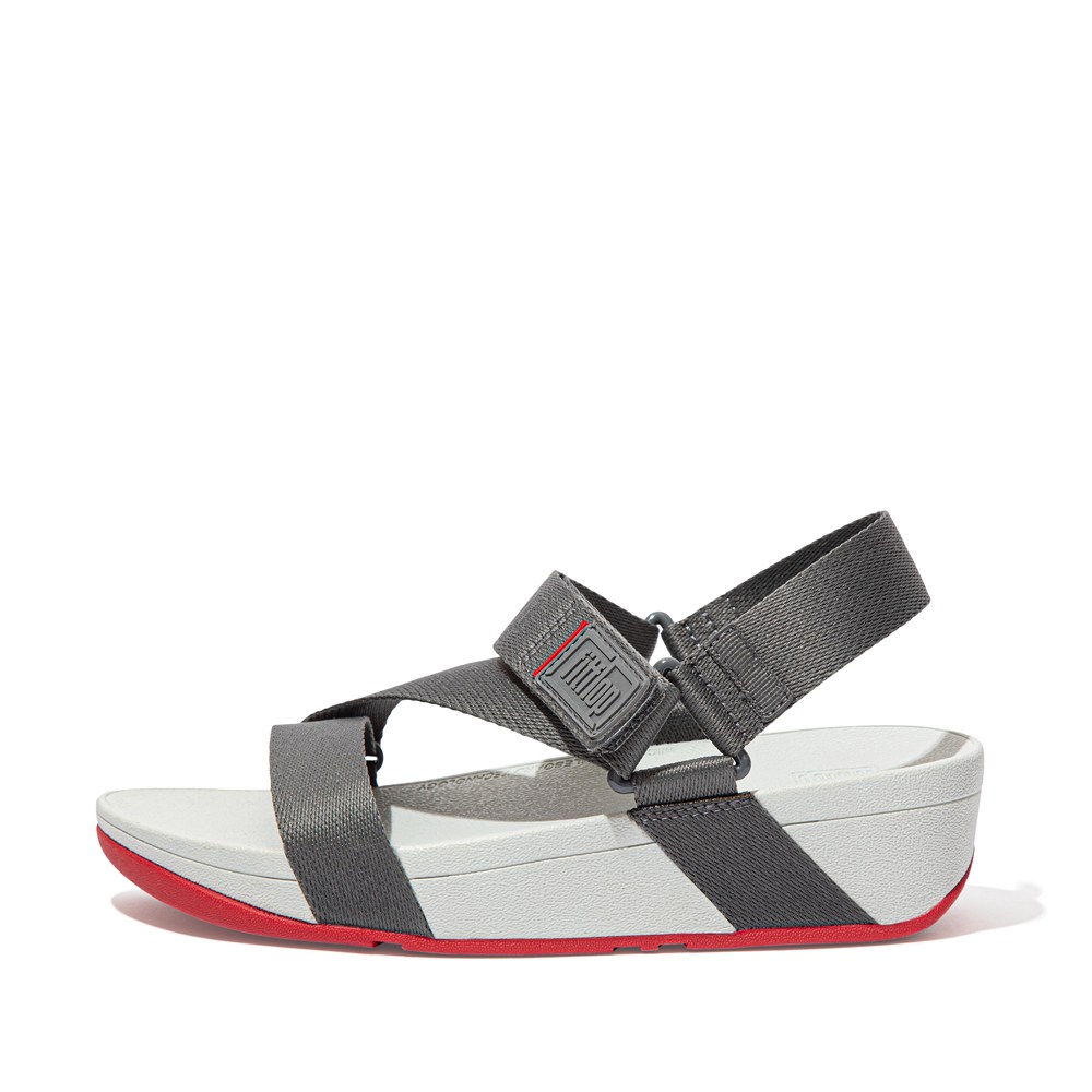 Fitflop Womens Sandals Grey - Surfa Woven Logo Z-strap - 93WHOEYZT